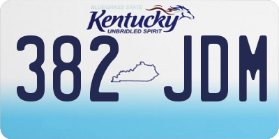 KY license plate 382JDM