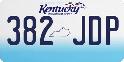 KY license plate 382JDP