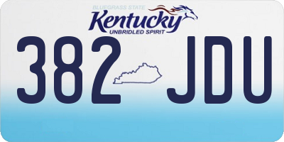 KY license plate 382JDU