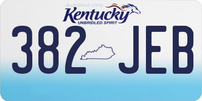 KY license plate 382JEB