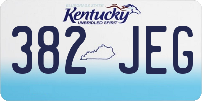 KY license plate 382JEG