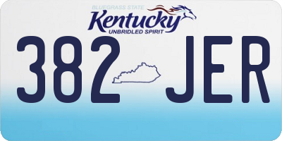 KY license plate 382JER
