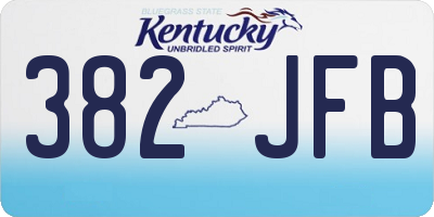 KY license plate 382JFB