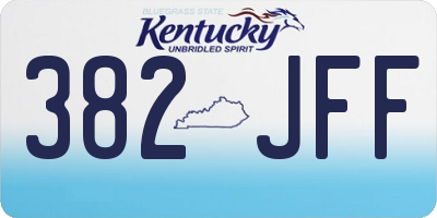 KY license plate 382JFF