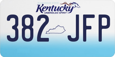 KY license plate 382JFP