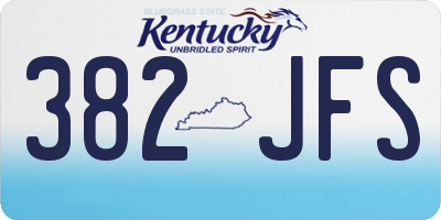 KY license plate 382JFS