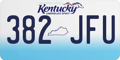 KY license plate 382JFU