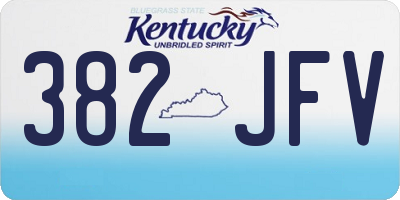KY license plate 382JFV