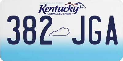 KY license plate 382JGA
