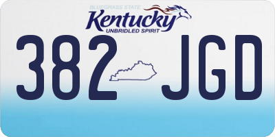 KY license plate 382JGD