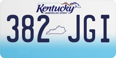 KY license plate 382JGI