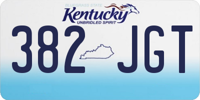 KY license plate 382JGT