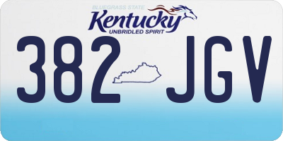 KY license plate 382JGV