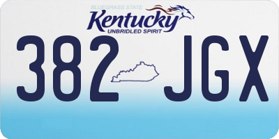 KY license plate 382JGX
