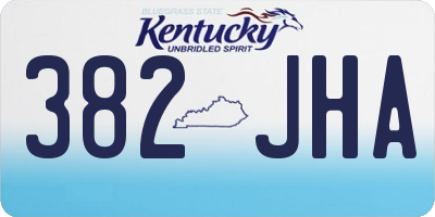 KY license plate 382JHA