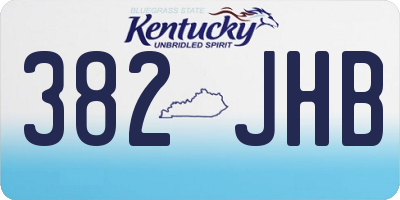 KY license plate 382JHB
