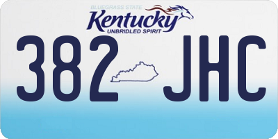 KY license plate 382JHC