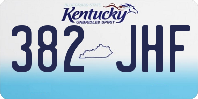 KY license plate 382JHF