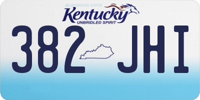 KY license plate 382JHI