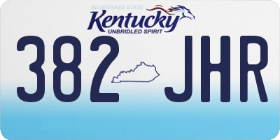 KY license plate 382JHR