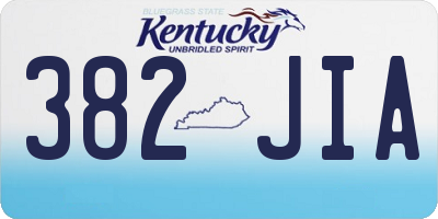 KY license plate 382JIA