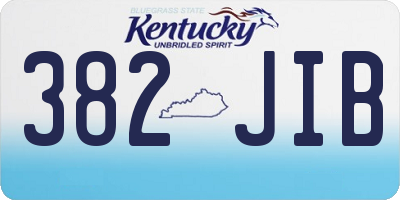 KY license plate 382JIB