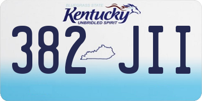 KY license plate 382JII