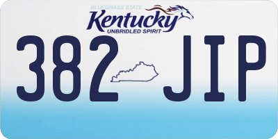 KY license plate 382JIP