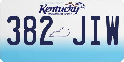 KY license plate 382JIW