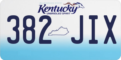 KY license plate 382JIX