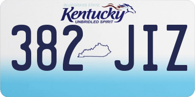 KY license plate 382JIZ