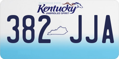 KY license plate 382JJA