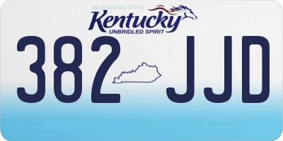 KY license plate 382JJD