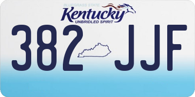 KY license plate 382JJF