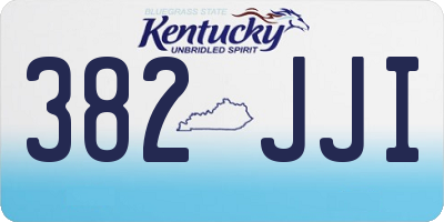 KY license plate 382JJI