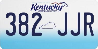 KY license plate 382JJR
