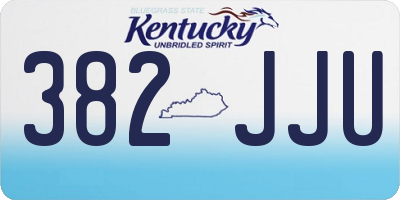KY license plate 382JJU