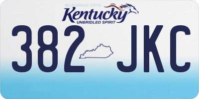 KY license plate 382JKC