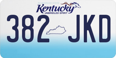 KY license plate 382JKD