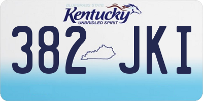 KY license plate 382JKI