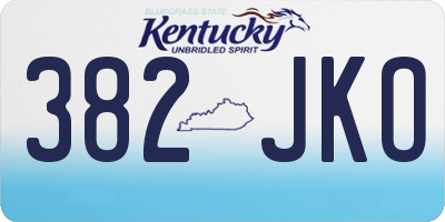 KY license plate 382JKO