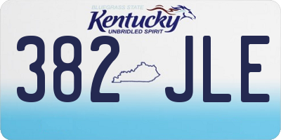 KY license plate 382JLE