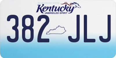 KY license plate 382JLJ