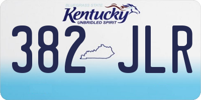 KY license plate 382JLR