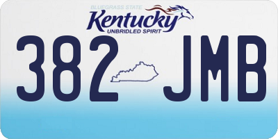 KY license plate 382JMB
