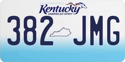 KY license plate 382JMG