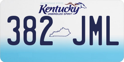 KY license plate 382JML