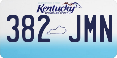 KY license plate 382JMN