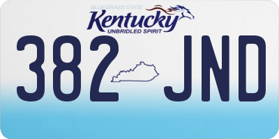 KY license plate 382JND