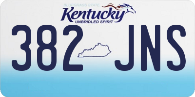 KY license plate 382JNS